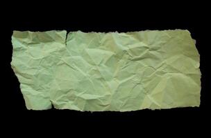 Isolated ripped paper piece. Torn blank paper with edges. photo