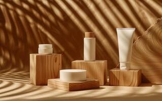 Sophisticated Arrangement in Skincare Merchandising photo