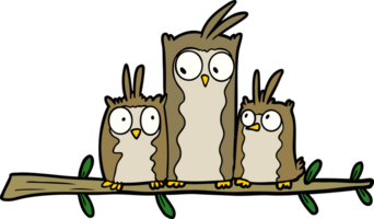 owl family cartoon png