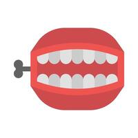 juguete dientes vector plano icono