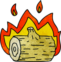 hand drawn quirky cartoon campfire png