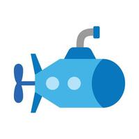 Toy Submarine Vector Flat Icon