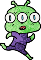 cartoon three eyed alien png