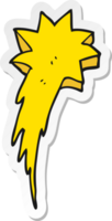 sticker of a cartoon shooting star symbol png