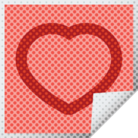 heart symbol graphic   illustration square sticker png