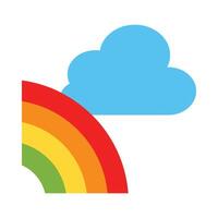 Rainbow Vector Flat Icon Design