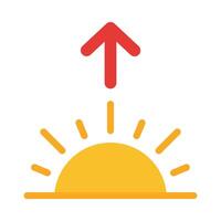 Sun Set Vector Flat Icon Design