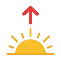 Sun Set Vector Flat Icon Design