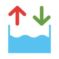 Tides Vector Flat Icon Design