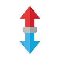 Up Down Vector Flat Icon Design