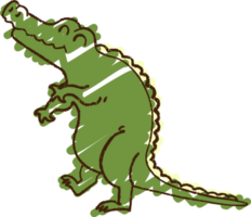 desenho de giz de crocodilo png