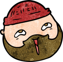 tekenfilm mannetje gezicht met baard png