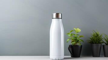 AI generated Stainless Steel Insulated Water Bottles photo