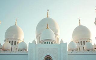 AI generated Marvelous Mosque under a Clear Cerulean Sky photo