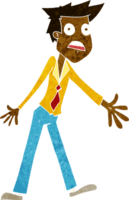 tecknad stressad man png