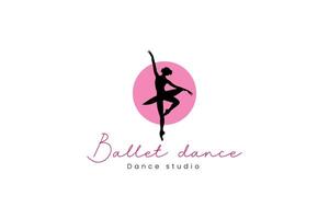 ballet logo vector icon illustration