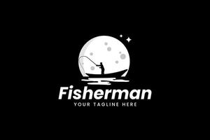 fisherman logo vector icon illustration