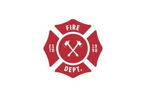 fire department logo vector icon illustration