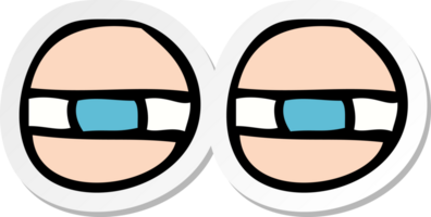 sticker of a cartoon eyes png