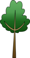 degradado sombreado peculiar dibujos animados árbol png