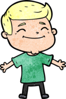 happy cartoon man with open arms png