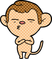 cartoon suspicious monkey png