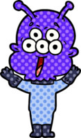 feliz desenho animado alienígena png