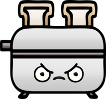 gradient shaded cartoon of a of a toaster png