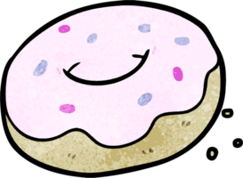 rosquinha de desenho animado com granulado png