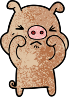 dessin animé cochon grincheux png