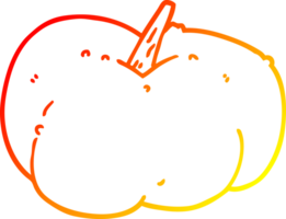 warm gradient line drawing of a cartoon pumpkin squash png