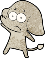 elefante inseguro de dibujos animados png