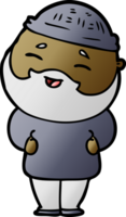 cartoon happy bearded man png