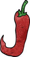 doodle de desenho animado pimenta malagueta vermelha png