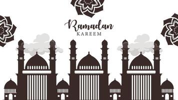 ramadan banner background with oranments vector