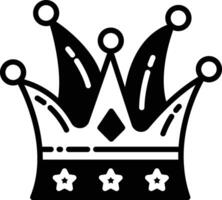 Crown glyph and line vector illustration