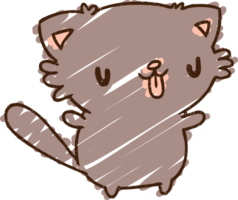 desenho de giz de gatinho png