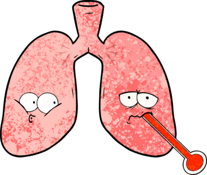 Cartoon ungesunde Lunge png