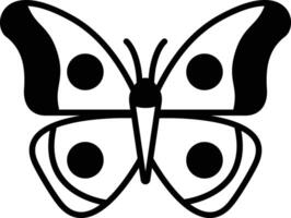 Butterfly glyph and line vector illustration