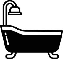 Shower glyph and line vector illustration