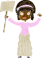 Cartoon viktorianische Frau protestiert png