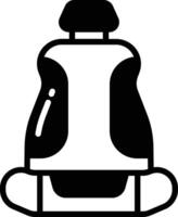 Car seat glyph and line vector illustration