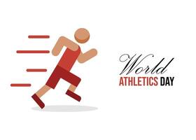 mundo atletismo día vector