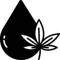 Cbd oil glyph and line vector illustration