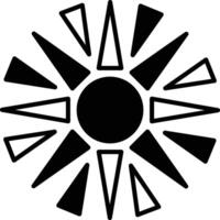 Sun glyph and line vector illustration