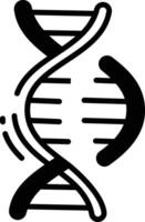 DNA divide glyph and line vector illustration