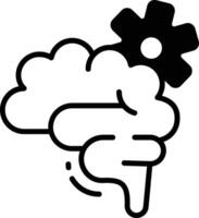 Neurology glyph and line vector illustration