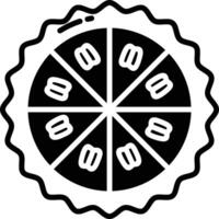 Pie cake glyph and line vector illustration