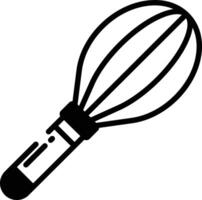 Whisk glyph and line vector illustration