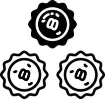 Butter tart glyph and line vector illustration